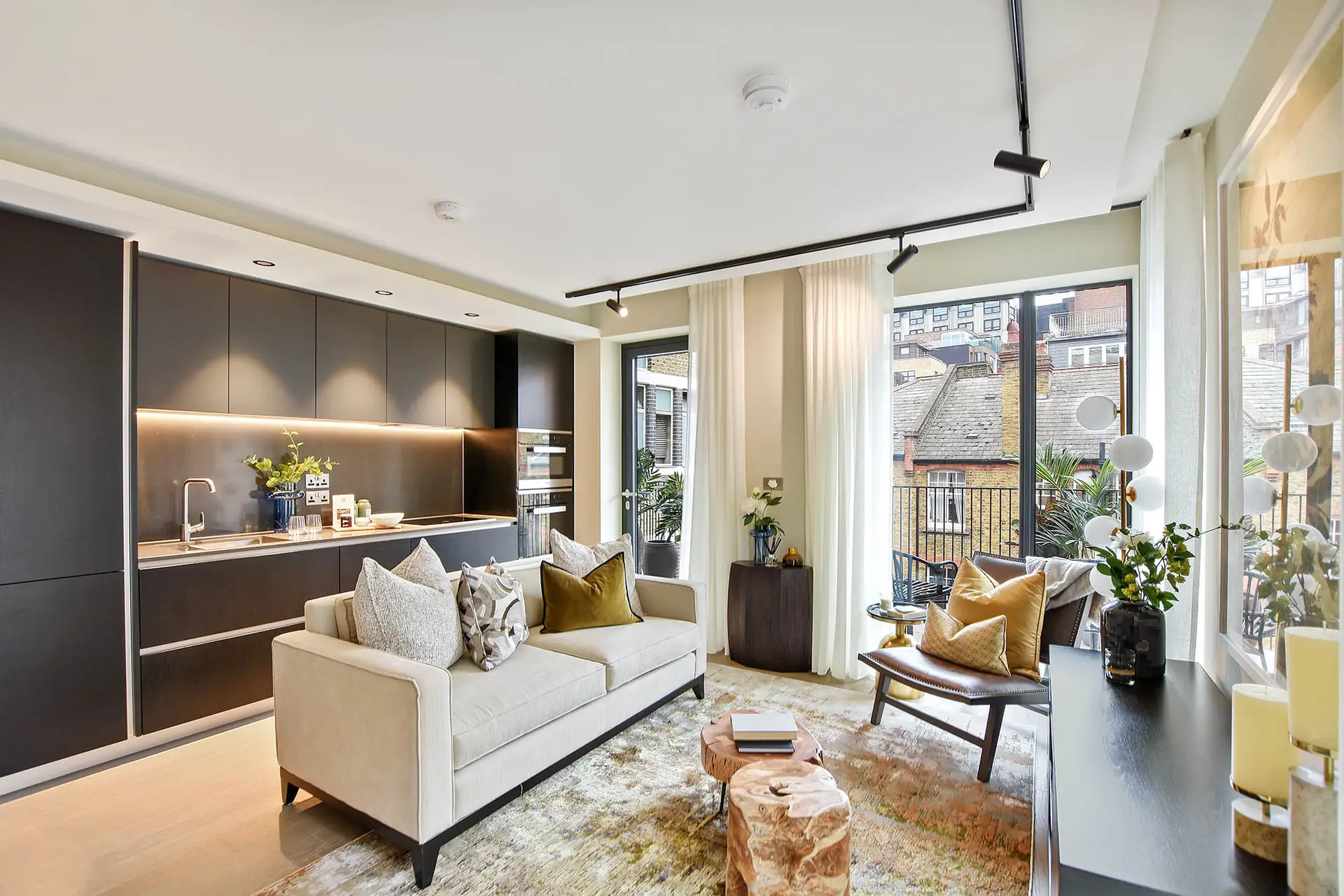 Professional property photography of a bright, characterful living space