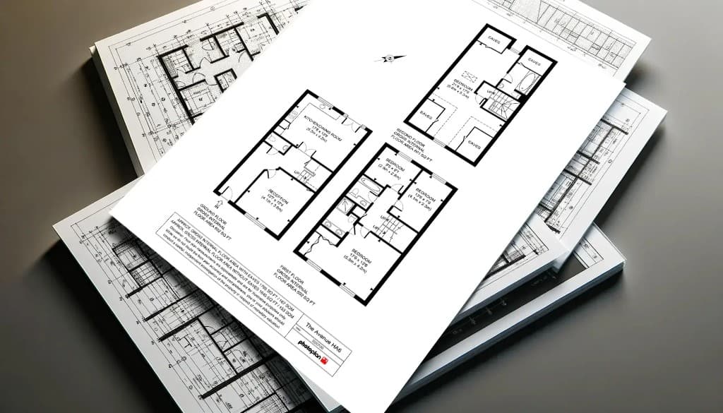Professional printed property floor plans by Photoplan