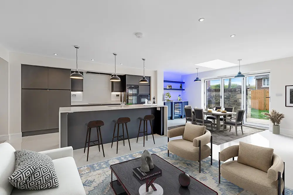Reception room — after virtual staging